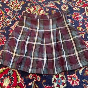 Lands' End Box-Pleat Plaid skirt